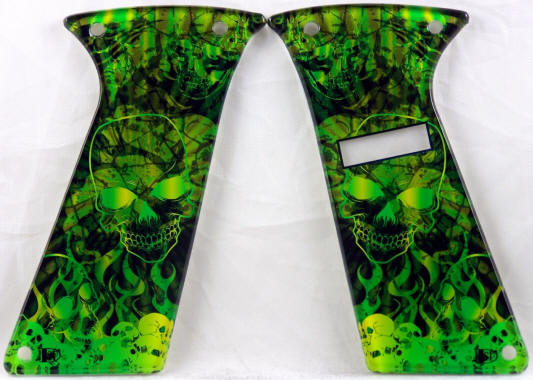 Purgatory Green featured on MacDev Cyborg RX 09 OLED Paintball Marker Grips