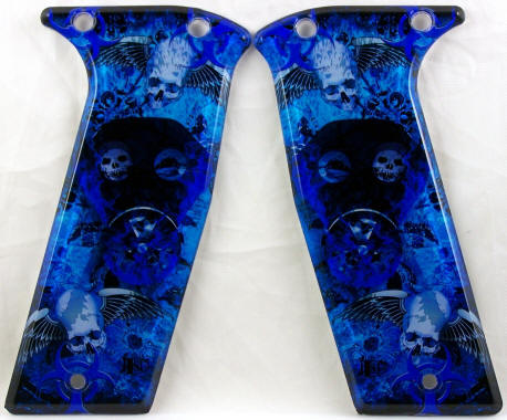 The Chamber Blue featured on Planet Eclipse Ego 07 08 GEO Etek 3&4 Paintball Grips